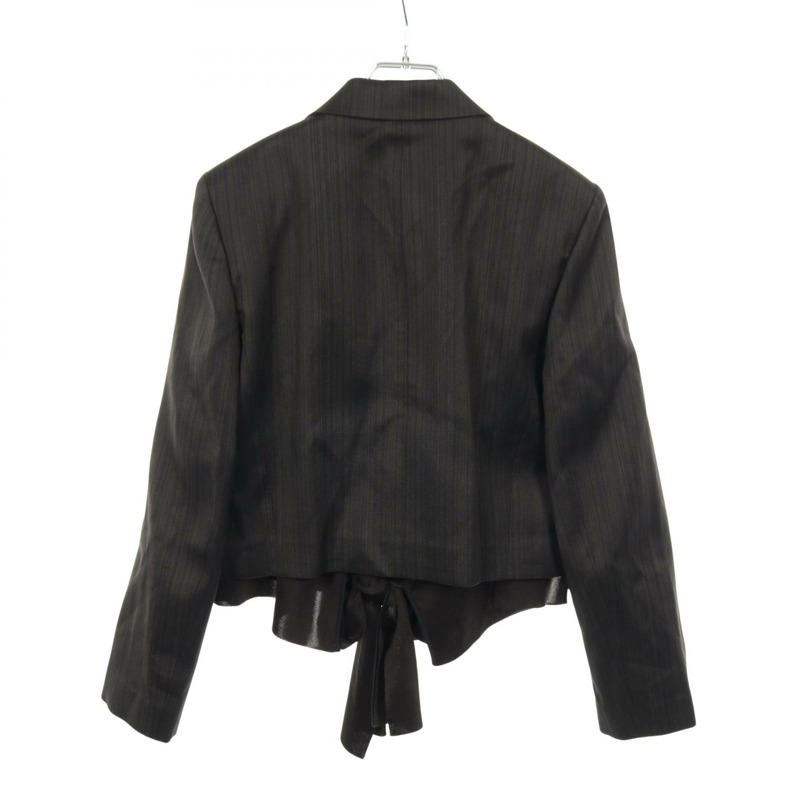 愛馬仕其他款式夾克,絲毛混紡,黑色灰色,二手女裝-1