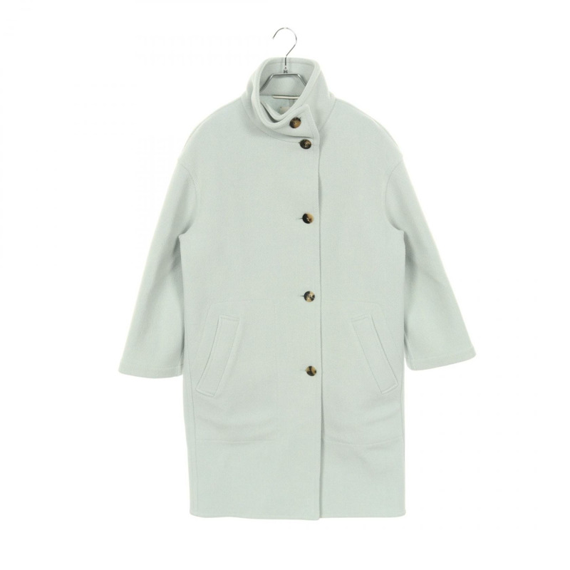 愛馬仕其他羊毛大衣藍色二手女款-0