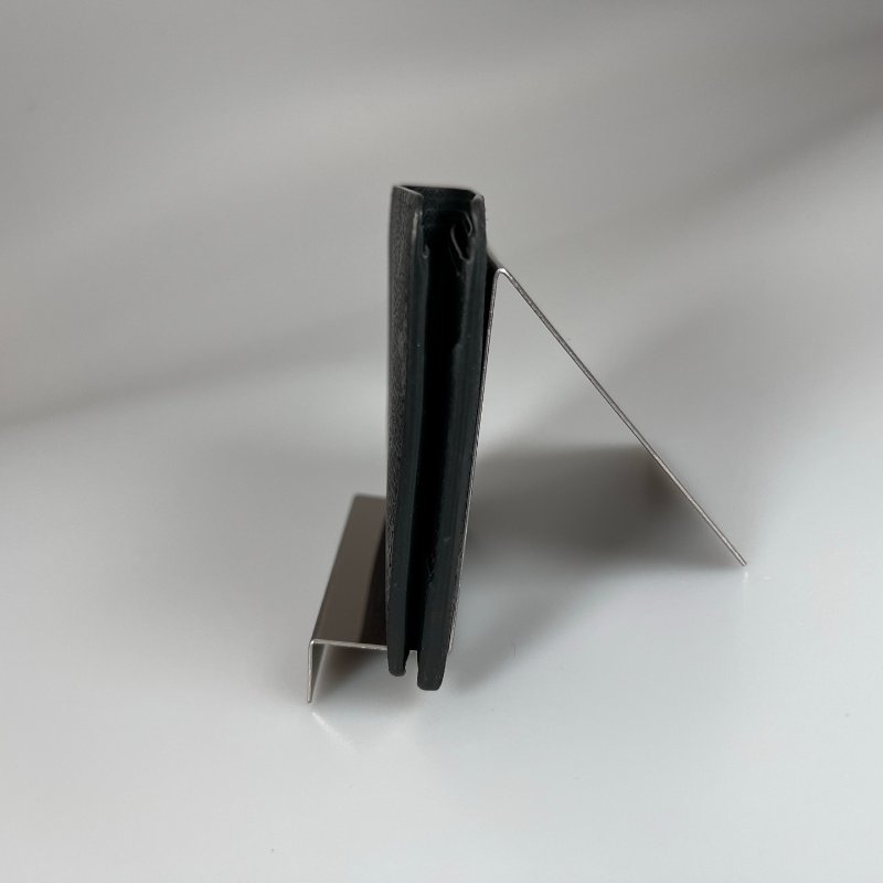 LV M61695/晶片款 黑老花對開短夾-3