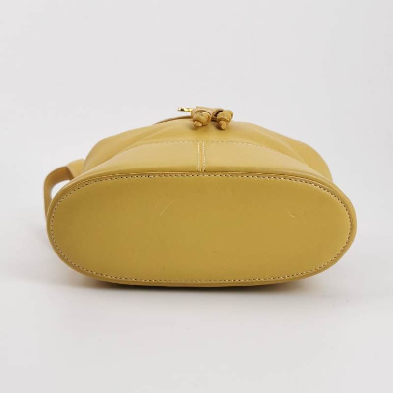 Loewe牛皮純色金屬字母Logo子母包雙肩包-6