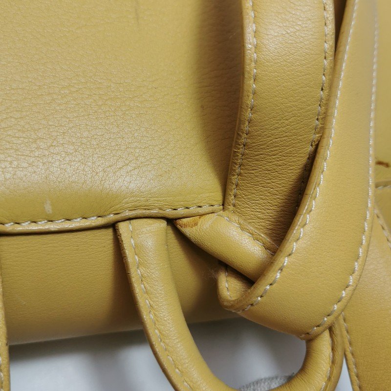 Loewe牛皮純色金屬字母Logo子母包雙肩包-25