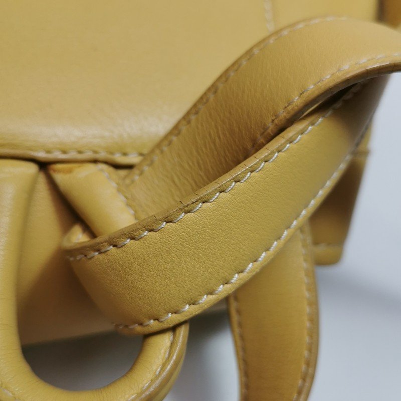 Loewe牛皮純色金屬字母Logo子母包雙肩包-34