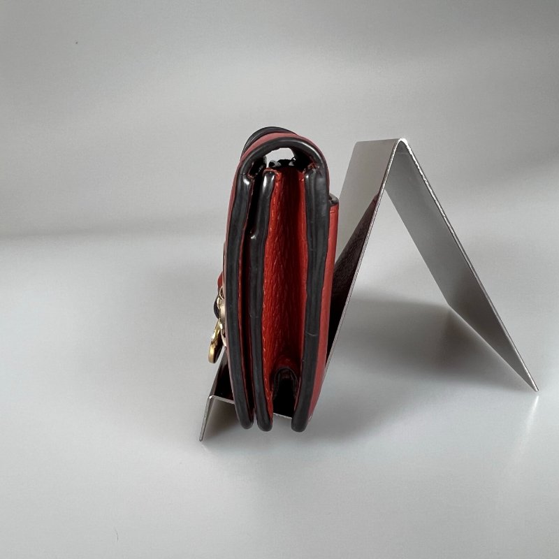 CHLOE 對開字母紅短夾-3