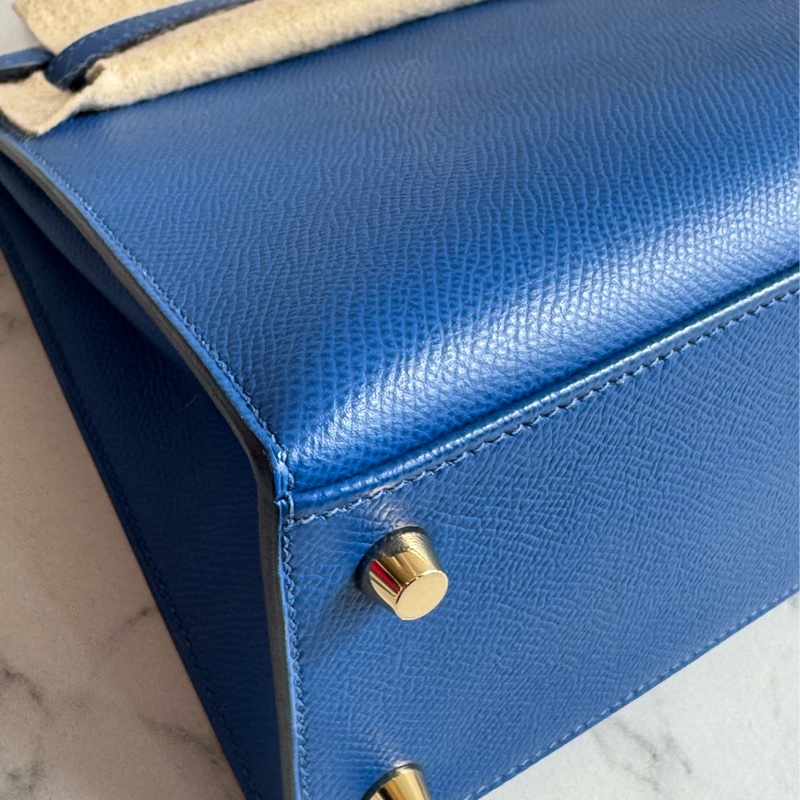 Hermes 71法國藍金釦kelly25 最搶手25尺寸✨✨-5