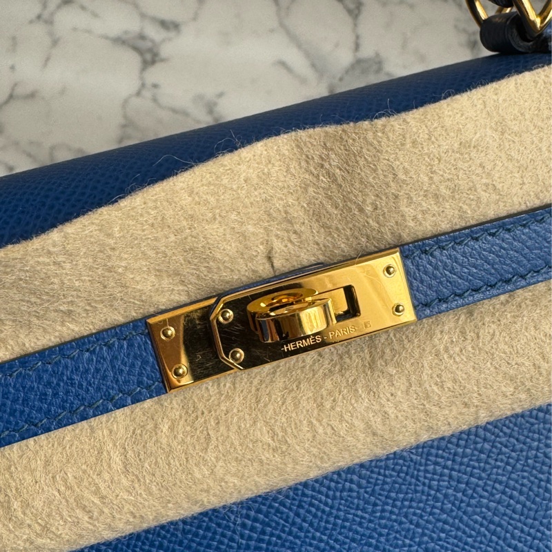 Hermes 71法國藍金釦kelly25 最搶手25尺寸✨✨-10