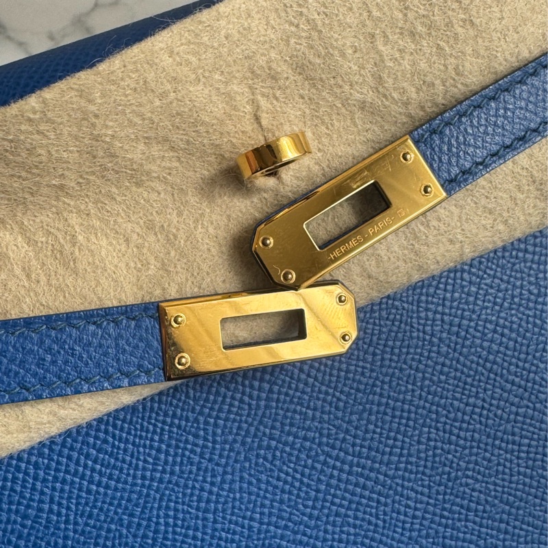 Hermes 71法國藍金釦kelly25 最搶手25尺寸✨✨-11