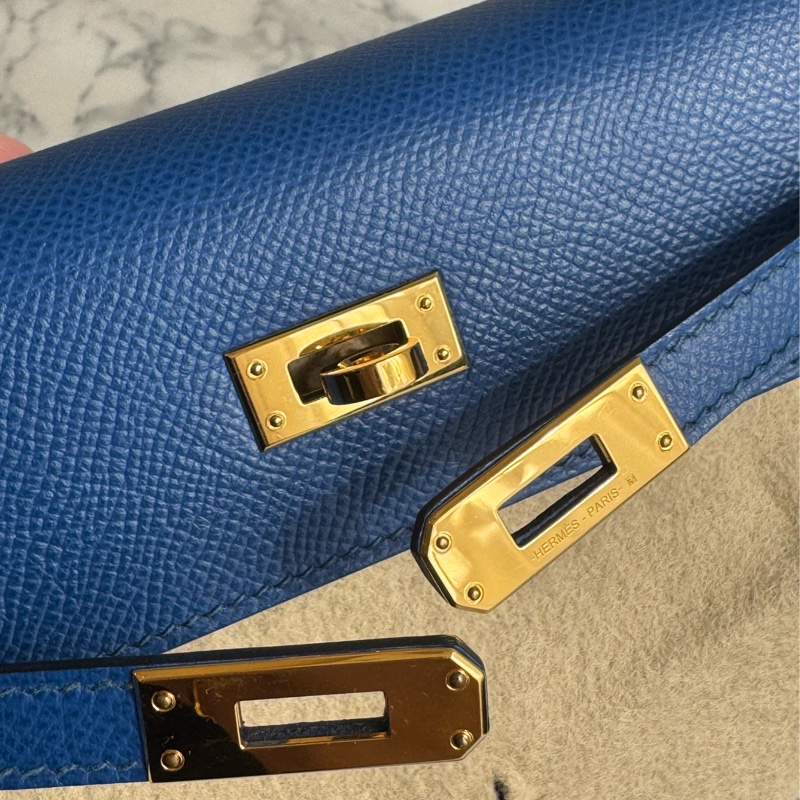 Hermes 71法國藍金釦kelly25 最搶手25尺寸✨✨-12
