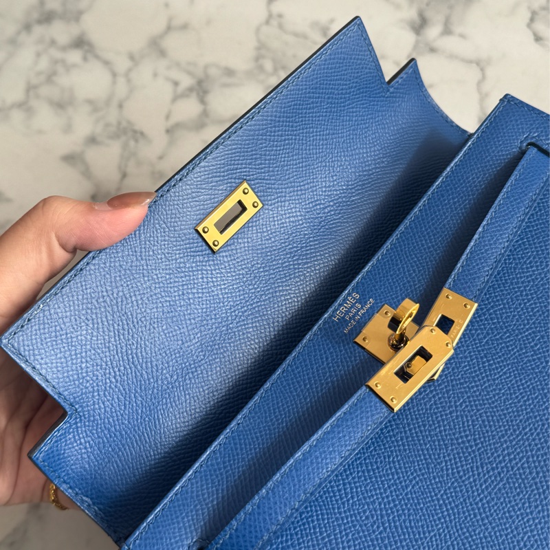 Hermes 71法國藍金釦kelly25 最搶手25尺寸✨✨-18