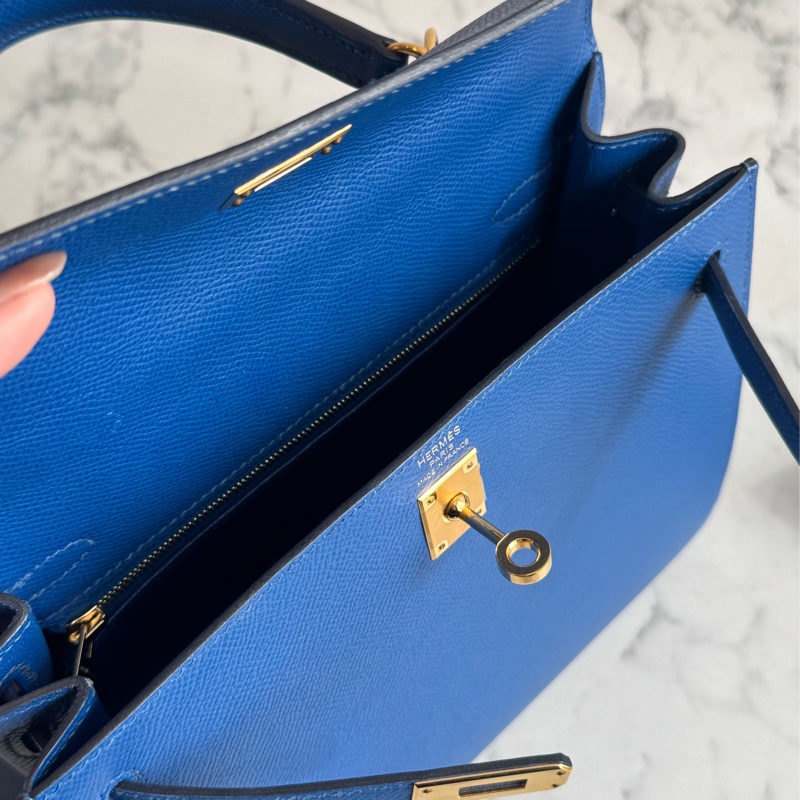 Hermes 71法國藍金釦kelly25 最搶手25尺寸✨✨-20