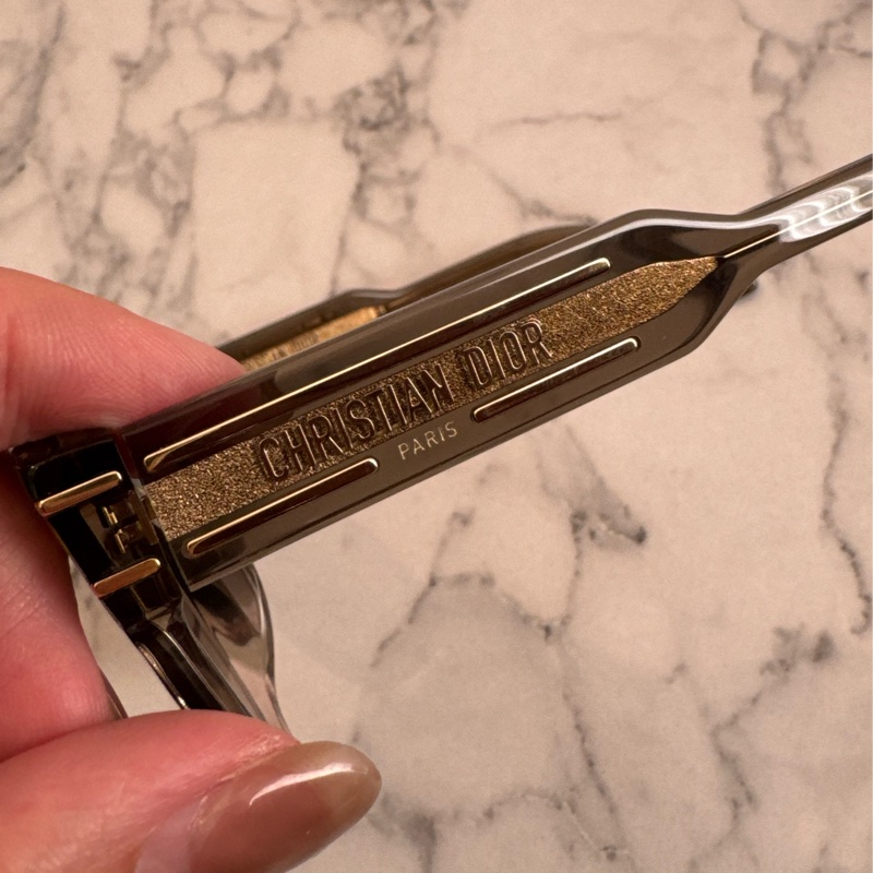 Dior透明灰側金logo墨鏡S7F🕶️-10