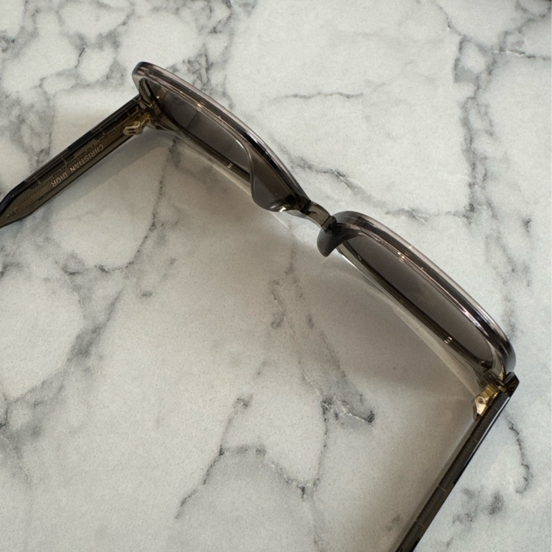 Dior透明灰側金logo墨鏡S7F🕶️-12