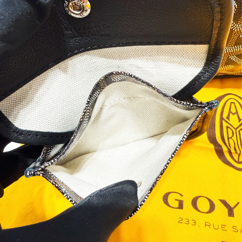 二手GOYARD黑色全皮雙面mini tote迷你托特購物包-7