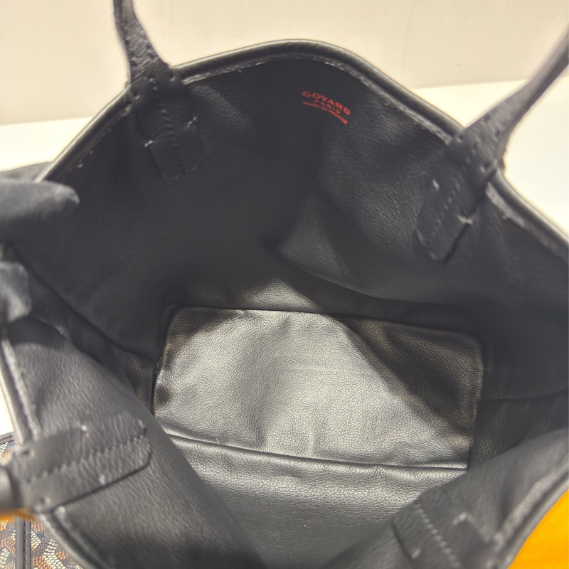 二手GOYARD黑色全皮雙面mini tote迷你托特購物包-17