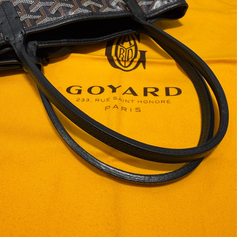二手GOYARD黑色全皮雙面mini tote迷你托特購物包-18