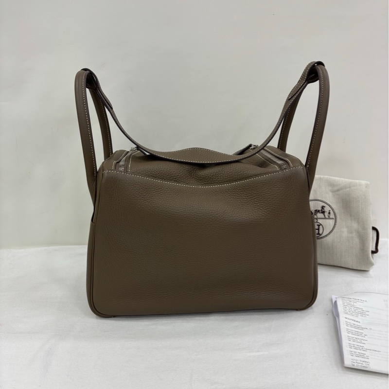 愛馬仕大象灰銀扣Lindy30單肩包,C刻 有購證-1