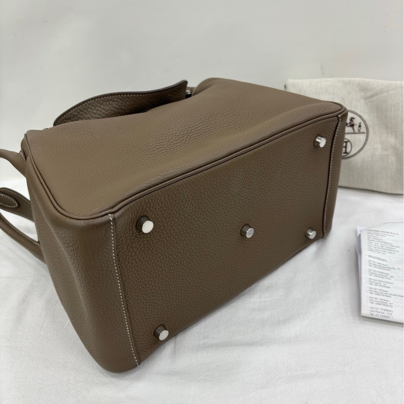 愛馬仕大象灰銀扣Lindy30單肩包,C刻 有購證-4