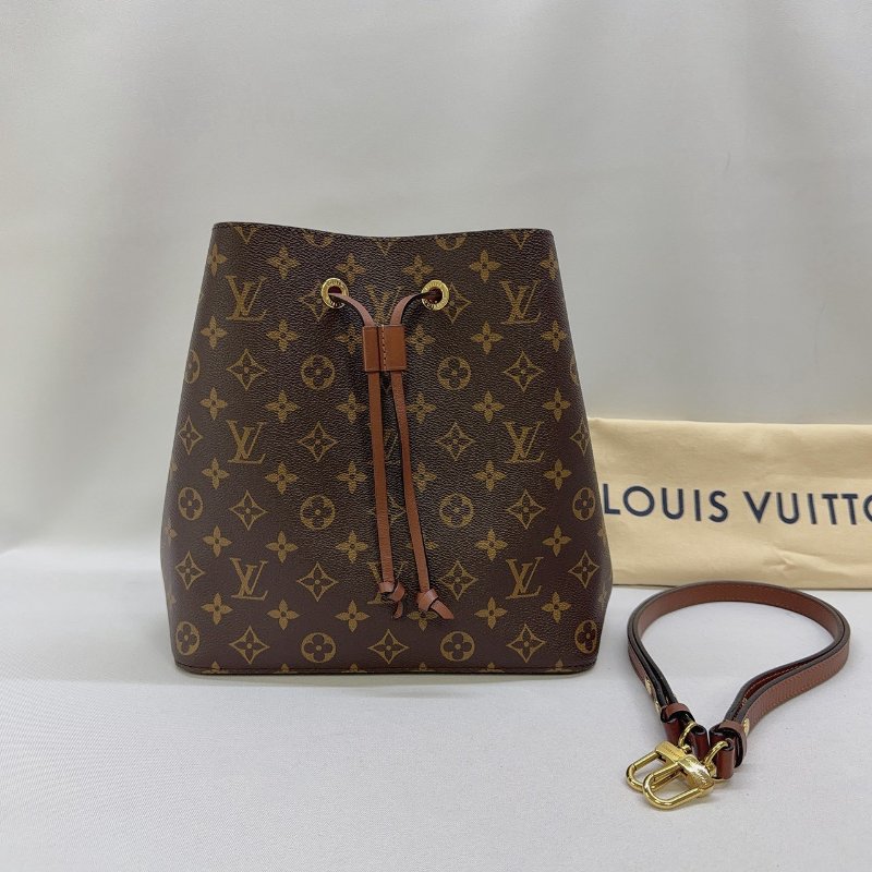 LV NeoNoe MM老花焦糖色水桶包-0