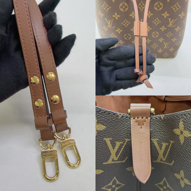 LV NeoNoe MM老花焦糖色水桶包-7