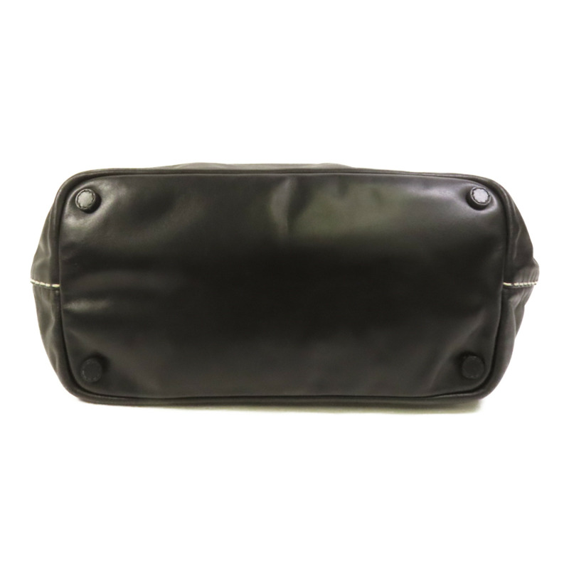 PRADA 牛皮皮革Handbag銀扣手挽袋-3