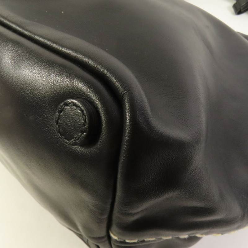 PRADA 牛皮皮革Handbag銀扣手挽袋-13