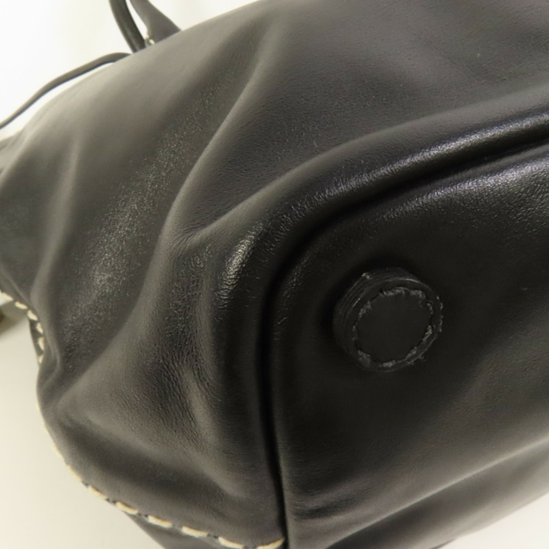 PRADA 牛皮皮革Handbag銀扣手挽袋-15