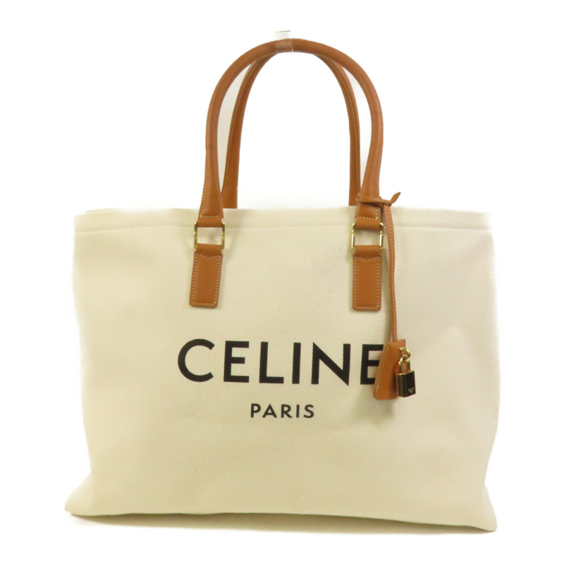 CELINE 帆布Tote Bag金扣手挽袋-0