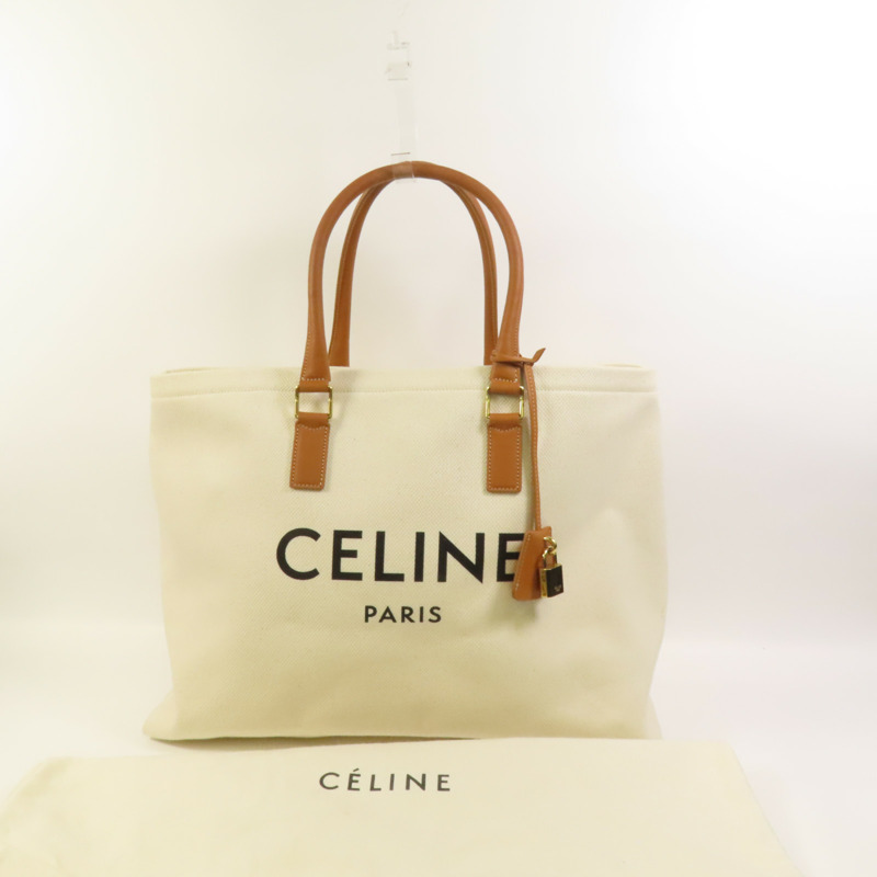 CELINE 帆布Tote Bag金扣手挽袋-9