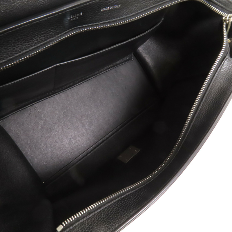 CELINE 牛皮皮革Trapeze Medium銀扣手挽肩背兩用袋-6