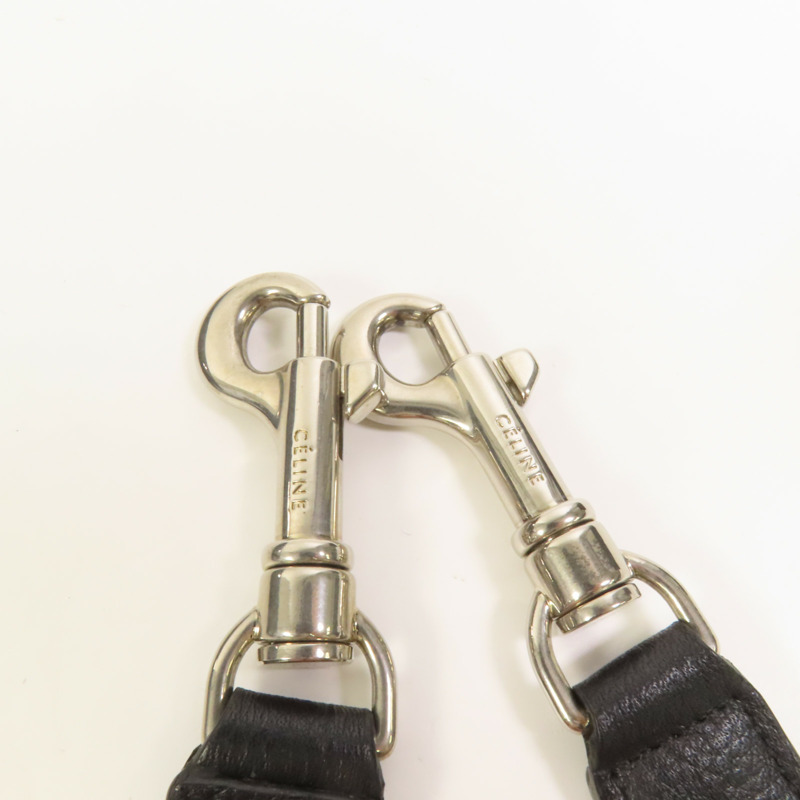 CELINE 牛皮皮革Trapeze Medium銀扣手挽肩背兩用袋-8