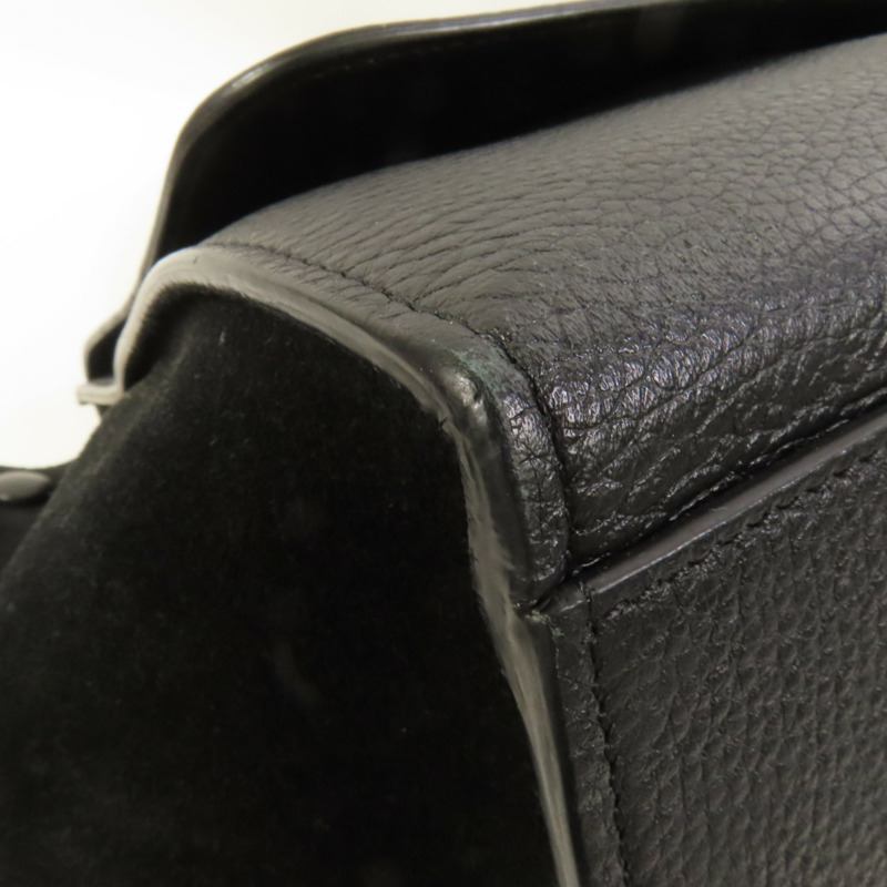 CELINE 牛皮皮革Trapeze Medium銀扣手挽肩背兩用袋-11