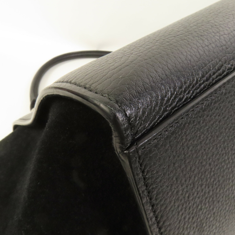 CELINE 牛皮皮革Trapeze Medium銀扣手挽肩背兩用袋-14