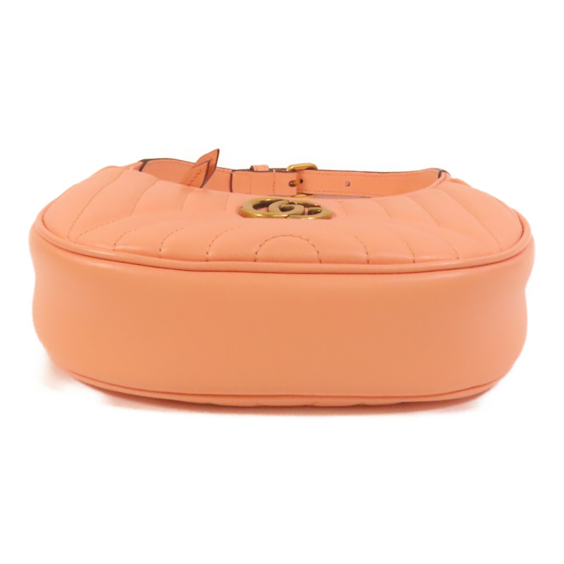 GUCCI 牛皮皮革GG Marmont Half Moon金扣手挽肩背兩用袋-3