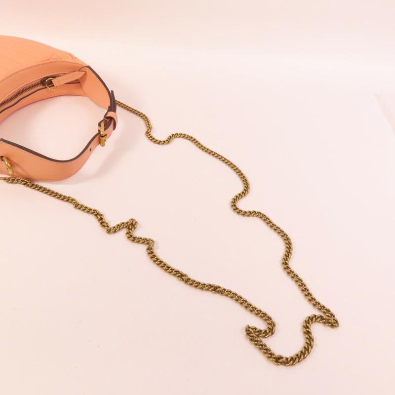 GUCCI 牛皮皮革GG Marmont Half Moon金扣手挽肩背兩用袋-4