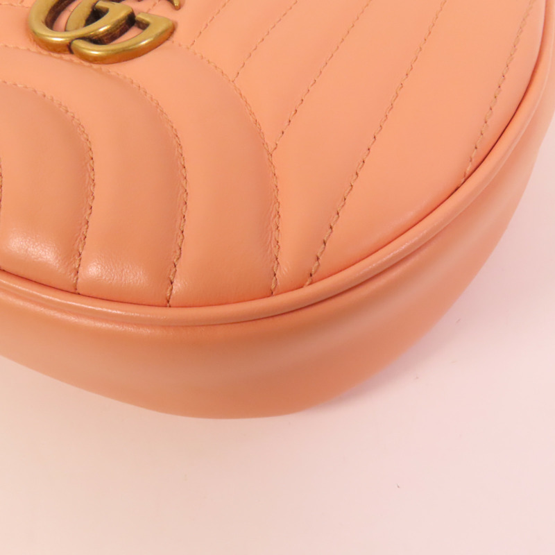 GUCCI 牛皮皮革GG Marmont Half Moon金扣手挽肩背兩用袋-9