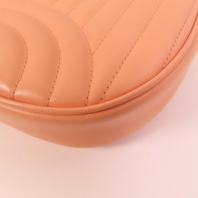 GUCCI 牛皮皮革GG Marmont Half Moon金扣手挽肩背兩用袋-11