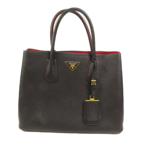 PRADA Saffiano皮革Handbag金扣手挽袋