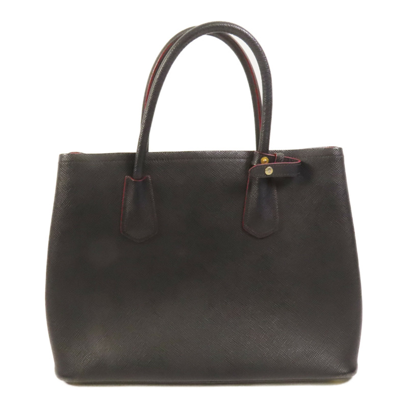 PRADA Saffiano皮革Handbag金扣手挽袋-2