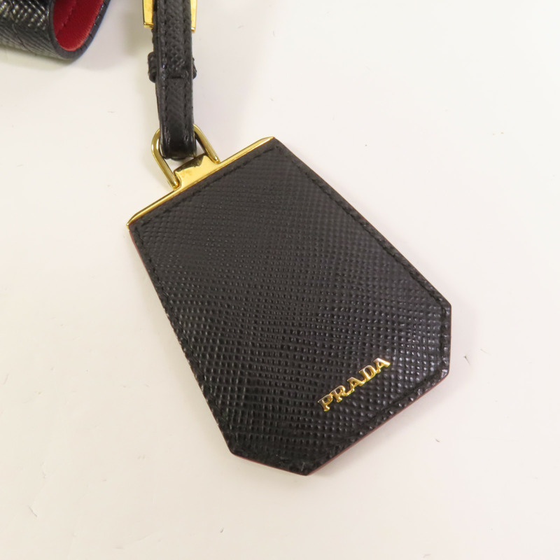 PRADA Saffiano皮革Handbag金扣手挽袋-5