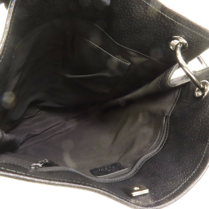 GUCCI 帆布Shoulder Bag銀扣肩背袋-6