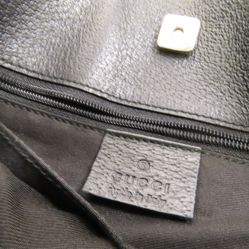 GUCCI 帆布Shoulder Bag銀扣肩背袋-7