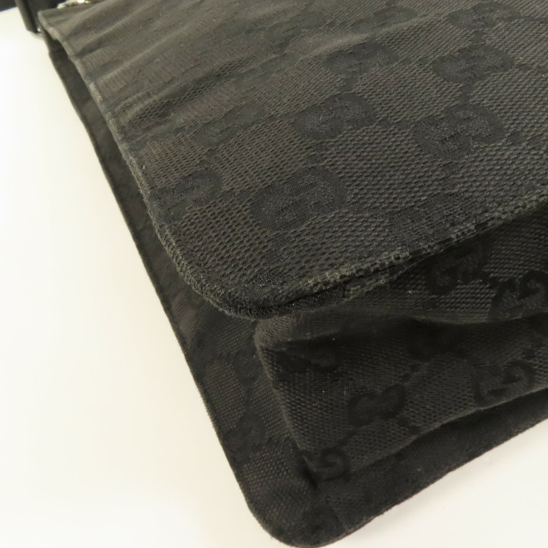 GUCCI 帆布Shoulder Bag銀扣肩背袋-12