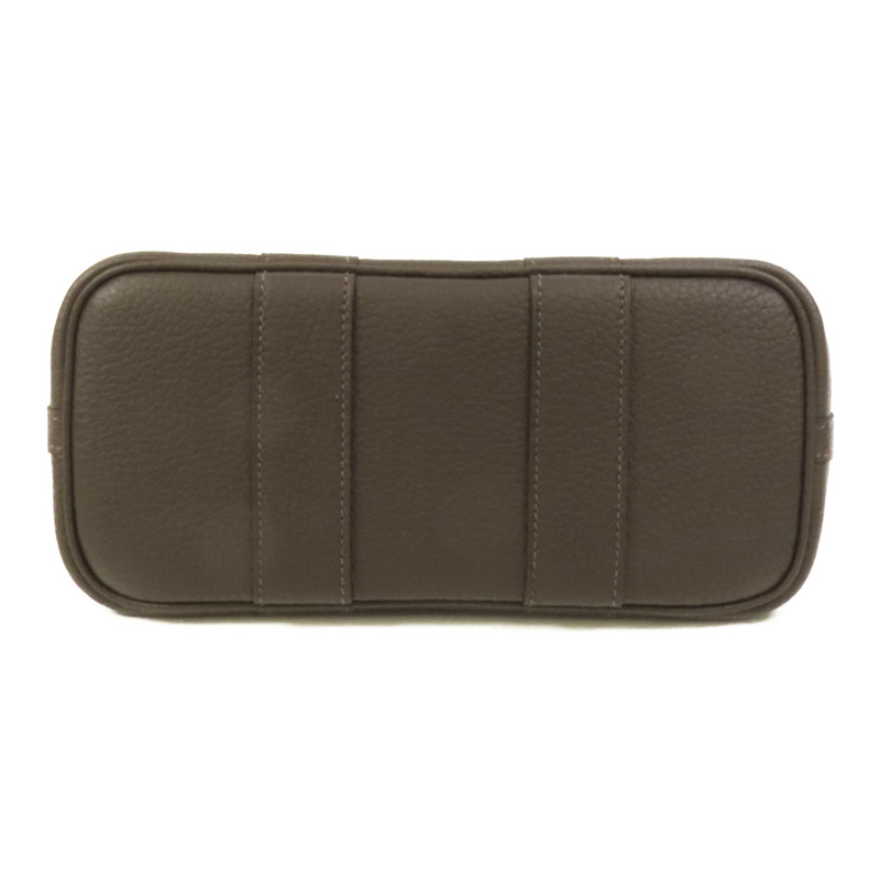 HERMES 帆布Garden Party 23銀扣手挽袋Ebene-3