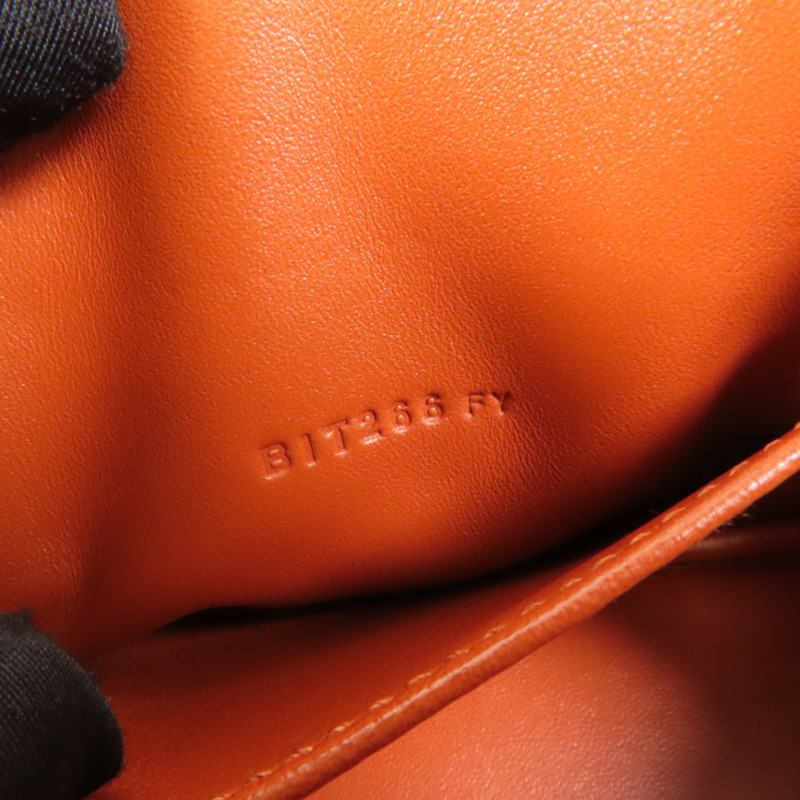 HERMES Chevre皮革Mini Bolide銀扣手挽肩背兩用袋Cuivre-8