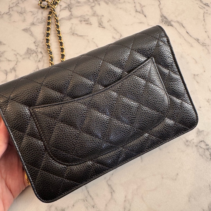 Chanel黑荔枝金雙C WOC 超經典🫶🫶-21