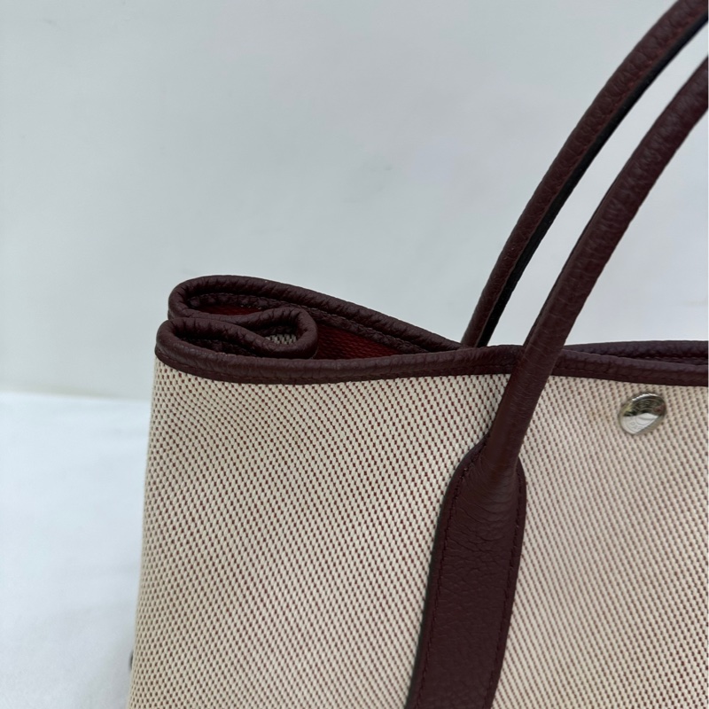 Hermes 愛馬仕 Garden Party 30 花園30熊貓酒紅 A刻 帆布拼皮，酒紅色-6