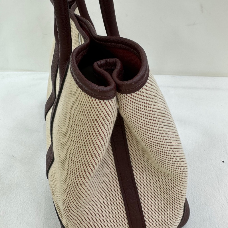 Hermes 愛馬仕 Garden Party 30 花園30熊貓酒紅 A刻 帆布拼皮，酒紅色-7