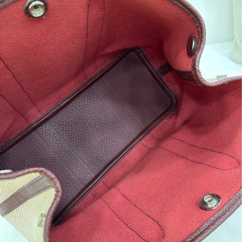 Hermes 愛馬仕 Garden Party 30 花園30熊貓酒紅 A刻 帆布拼皮，酒紅色-8