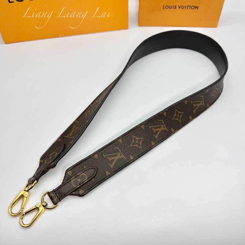 Louis Vuitton LV Monogram 黑色肩背帶-5