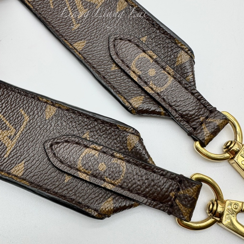 Louis Vuitton LV Monogram 黑色肩背帶-7