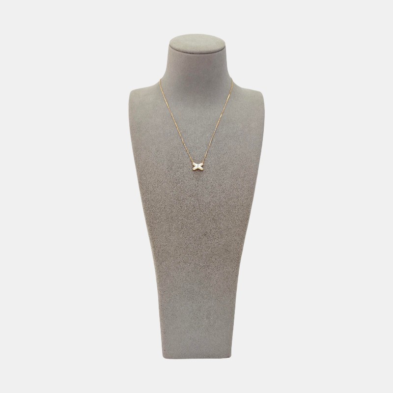 CHAUMET Jeux De Liens 玫瑰金色 18K玫瑰金珍珠母貝鑽石項鍊-1